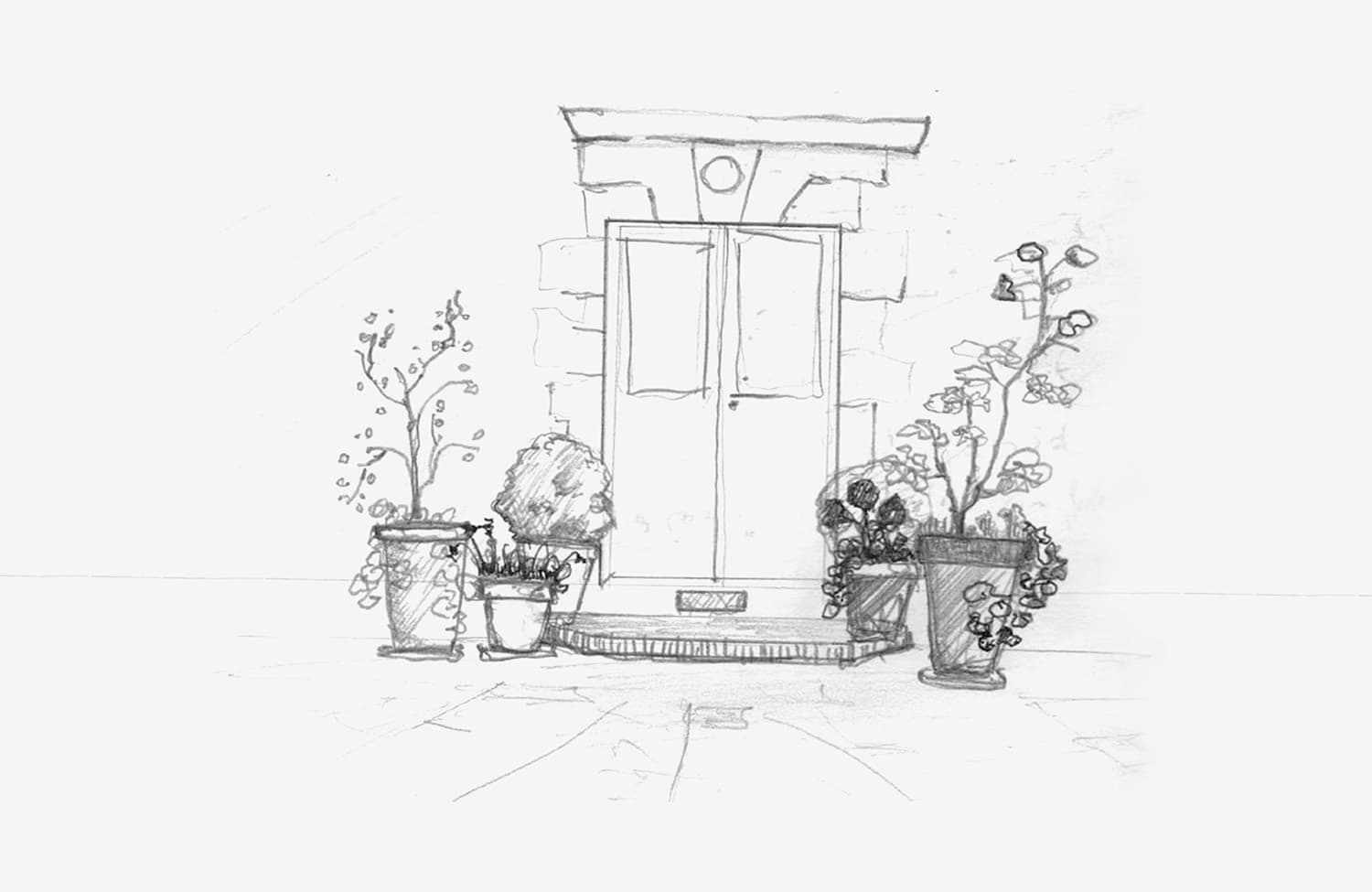 schéma sketch jardin saint germain france