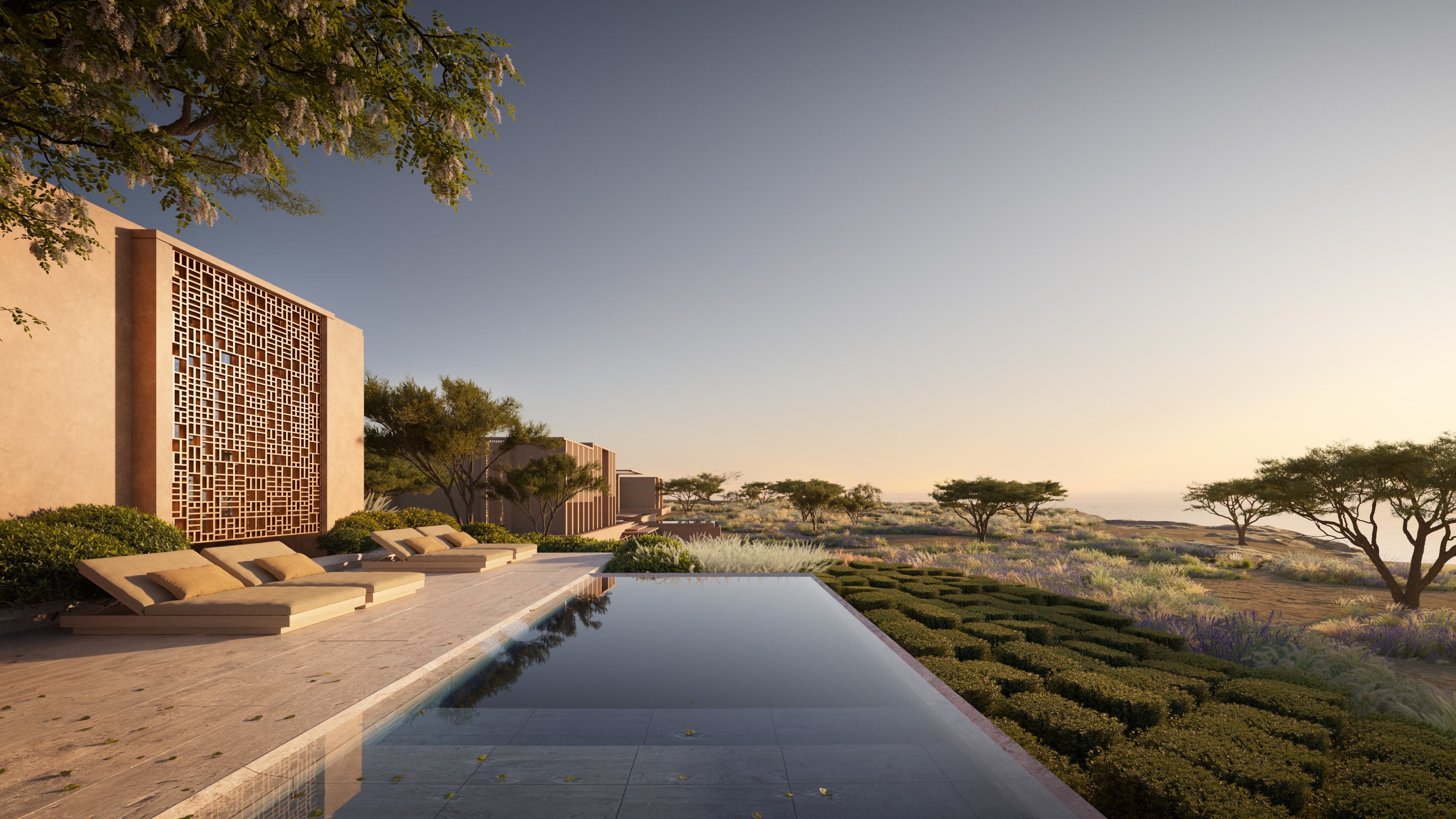 Perspective landscape architecture sea arabic