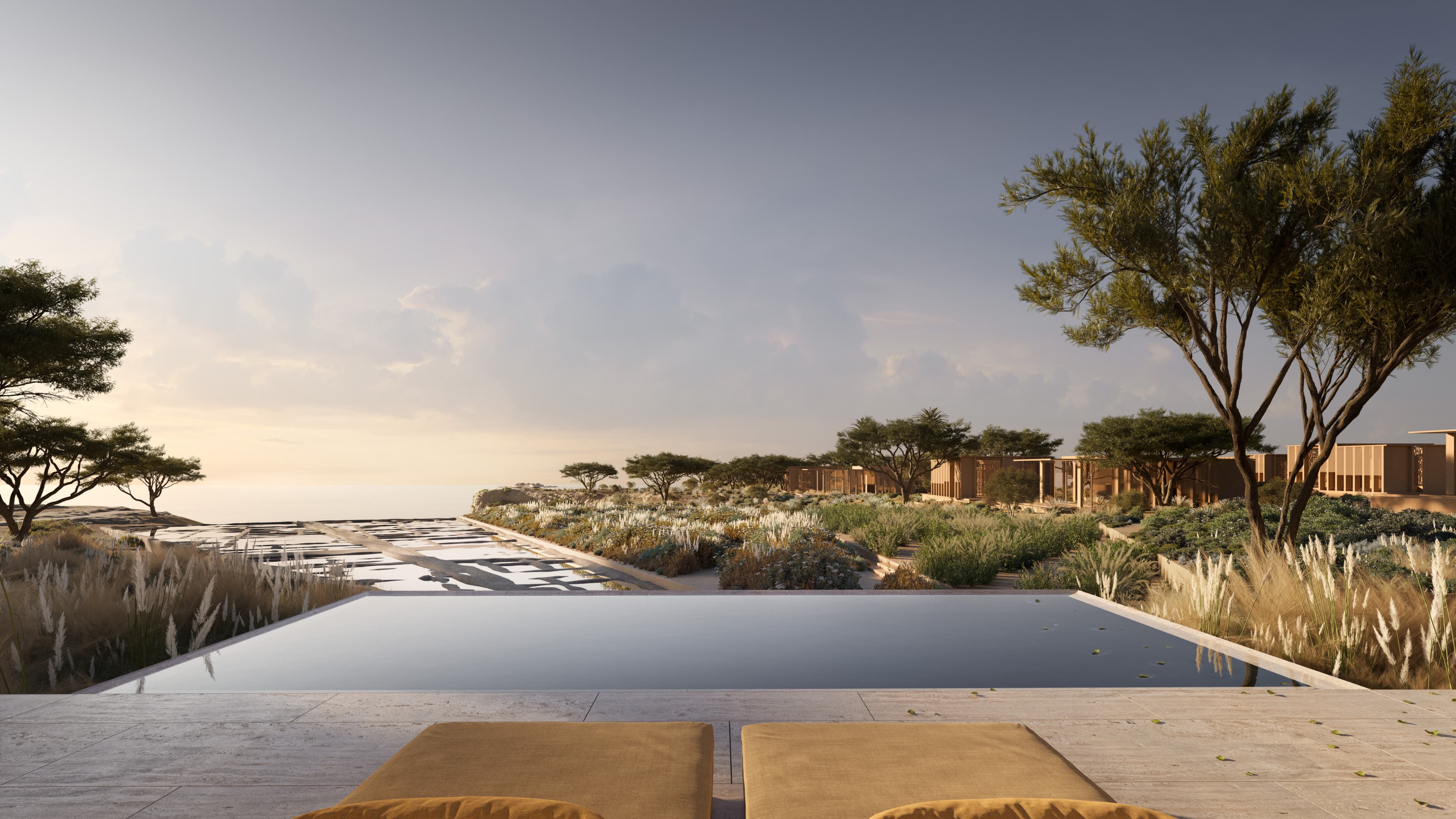 Perspective landscape architecture sea arabic