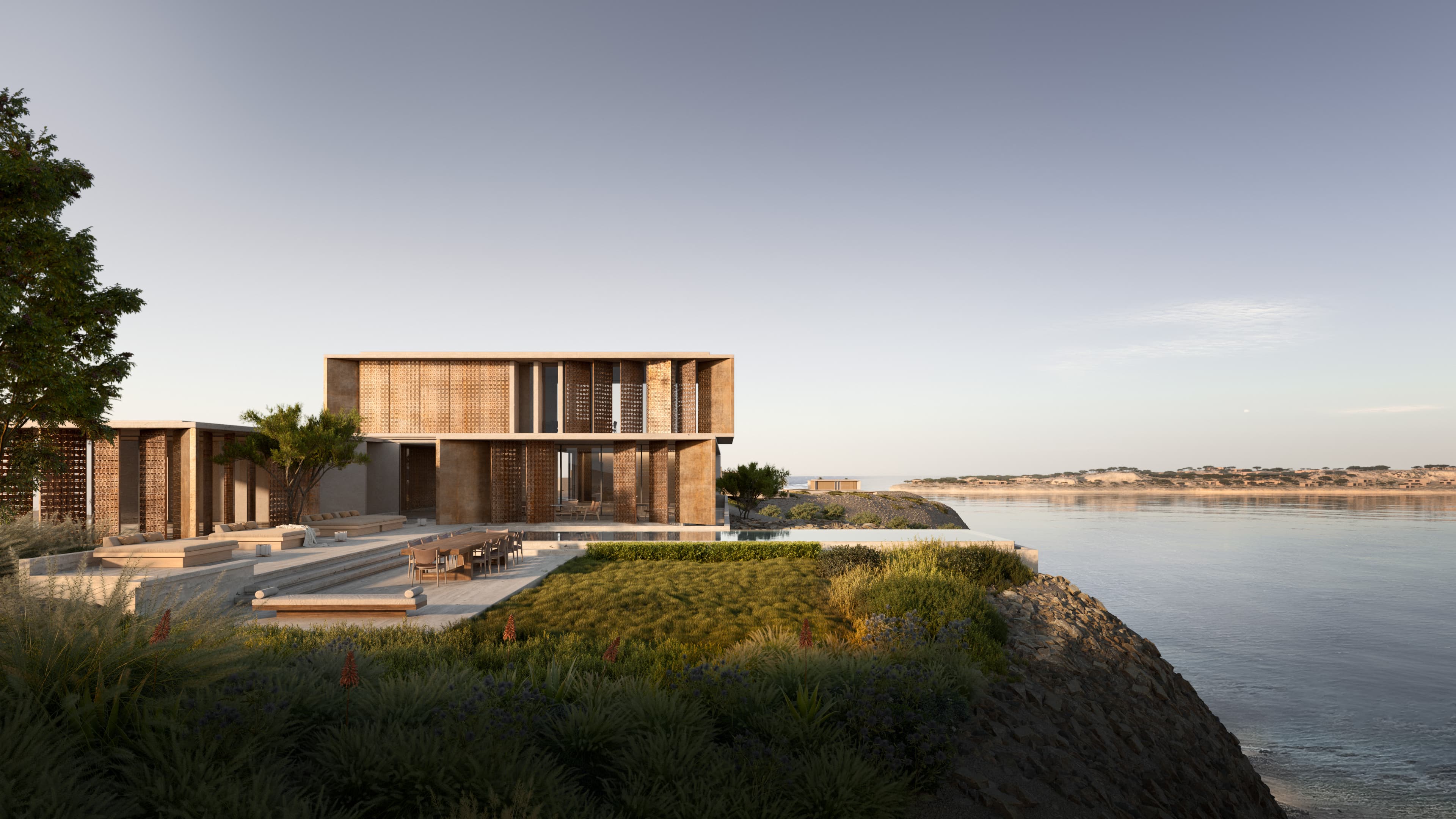 Perspective landscape architecture sea arabic